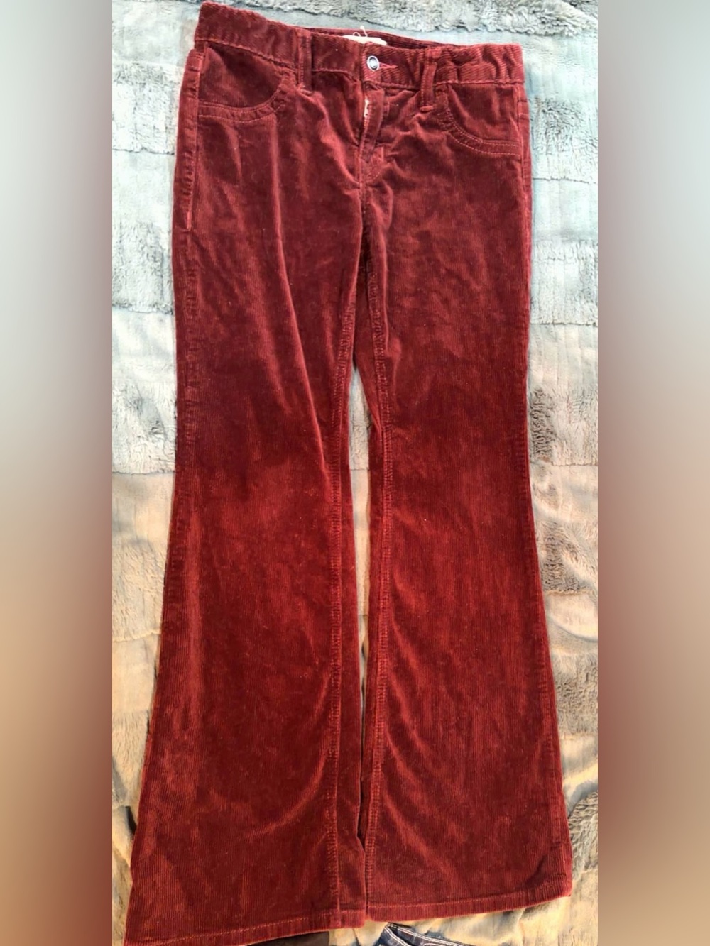 Kids Corduroy Flare Jeans - Deep Rust Red